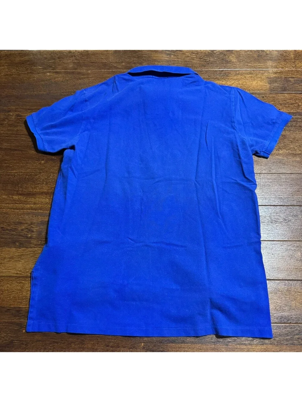 Ralph Lauren Custom Fit Polo shirt Blue Pony Size M (L)  Cotton Preppy